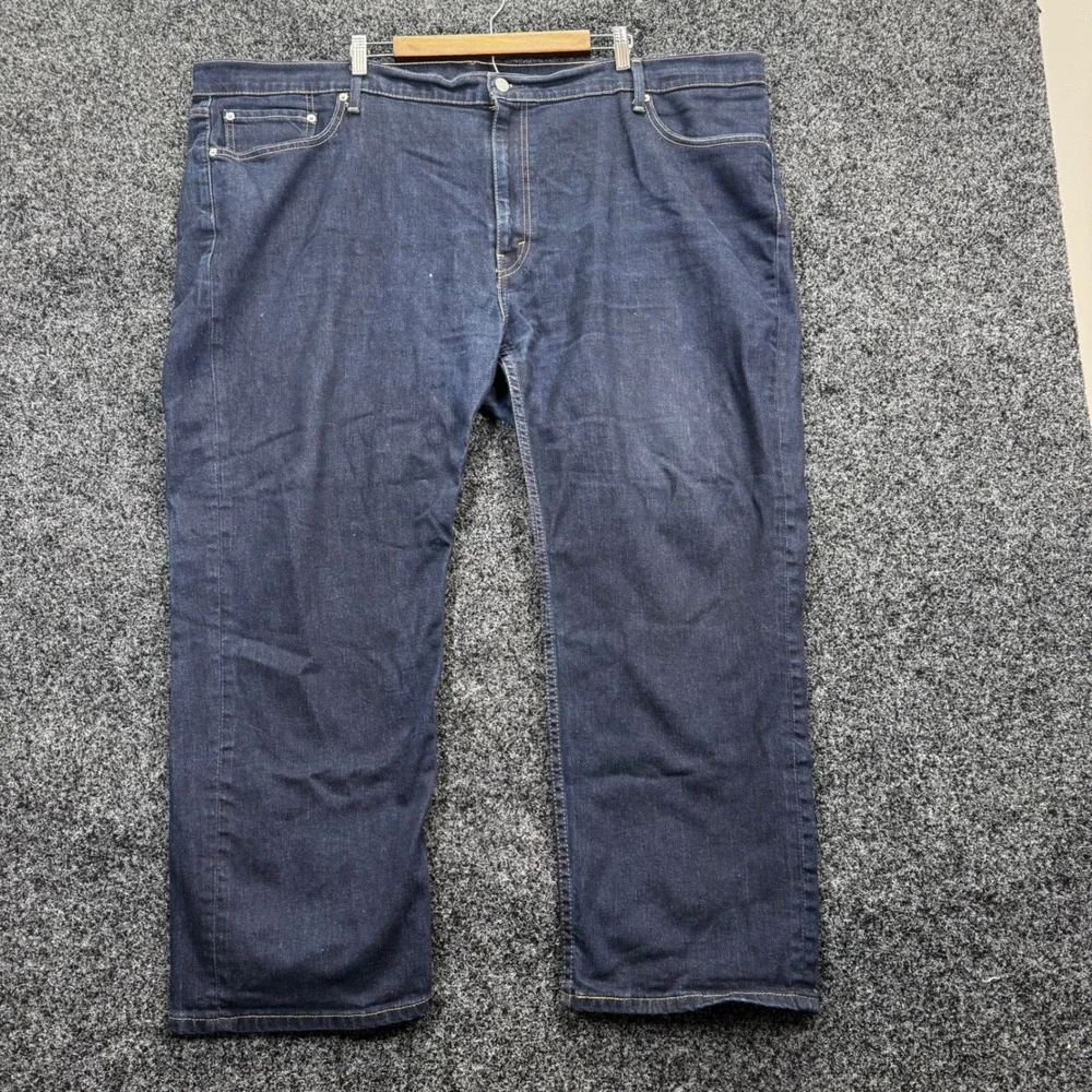 Levis‎ 514 Straight Fit Mens Jeans Dark Wash Denim W52 L30 28726-0004